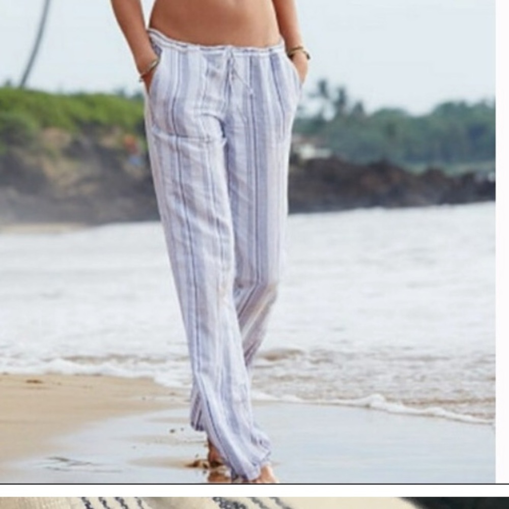 Linen Drawstring Beach Pant